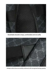 Men PU Floral Vintage Backpack Large Capacity Business Commuter Bag Stylish Casual Travel Laptop Bag Perfect Gift For Men Suitable For Students And All Occasions Lightweight Portable Design For Quick