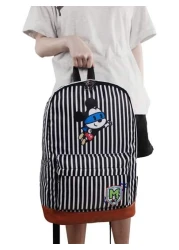 Disney Disney Genuine Authorized Mickey Mouse Stripe Lightweight Backpack