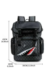 حقيبة ظهر رجالي كاجوال، حقيبة سفر وظهر عصرية مع غطاء قابل للطي، خفيفة الوزن وقابلة للحمل، مناسبة للسفر والتخي