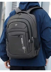 1pc Travel Business Laptop Backpack For 15 6 Inch PC Casual Sport Style Nylon Backpack For Men Large Student Bag Lightweight Multi Function Travel Bag Easy Storage Day Bag Stylish Business Travel Bag