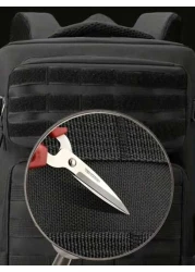 Outdoor Multi Pocket Backpack Men Purse Can Hold 15 6 Inch Computer Bag Lightweight School Bag Large Capacity Travel Bag Commuter Convenient Day Bag Multi Functional Book Bag For Students Junior High