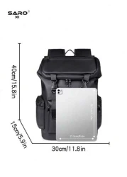 saroxi Men s Casual Backpack Stylish Flip Cover Rucksack Lightweight And Portable Suitable For Travel Camping Hiking College School Youth Students Essential Gift