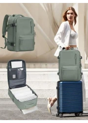 Fashion Travel Backpack For Men Women Large Carry On Backpack Personal Item Travel Bag Airline Approved Backpack With Laptop Compartment Fit 14Inch Laptop Backpack College Weekender Business Hiking Ba