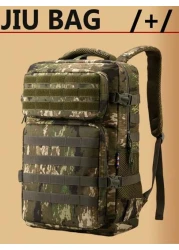 Large Capacity Backpack Outdoor Waterproof And Wear Resistant Sports Backpack Multi Pocket Convenient Storage Day Bag Fitness Bag Molle Hiking Camping Backpack With Computer Layer Flight Backpack Trav