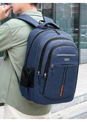 Backpack Men Purse With Reflective Strip Design And Multiple Pockets Can Hold 15 6 Inch Computer Bag Lightweight School Bag Large Capacity Travel Bag Commuter Convenient Day Bag Multi Functional Book