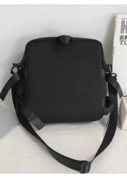 High School Students Multifunctional Sling Bag Shoulder Bag Casual Bag Men Letter Graphic Square Bag Schoolbag For Travel College Outdoor Sports Commute Multiple Pockets Messenger Bag Sling Bag Christ