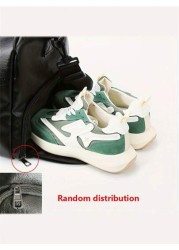 Fashion Soft Leather PU Large Capacity Duffel Bag Dry And Wet Separation Travel Bag Independent Storage Shoes Fitness Bag Multi Function Boarding Bag Necessary Mommy Bag With Children Suitable For Sch