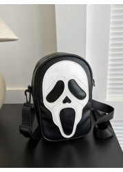 Halloween Outdoor Storage Crossbody Zipper PU Bag