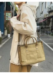 peach tree 1pc Men Shoulder Bag Crossbody Bag Tote Bag Casual Versatile Lightweight Nylon Messenger Bag Multifunctional Outdoor Bag Minimalist And Chic Gift Black Large Capacity Portable Fashion Casua