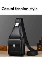 WEIXIER WEIXIER Unisex Shoulder Bag Waist Pack Messenger Bag Women s Crossbody Bag Chest Bag Handbag PU Material Multi Pocket Adjustable Detachable Strap Casual Commuter Bag Business Bag Suitable For