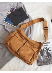 peach tree 1pc Men s Casual Shoulder Bag Messenger Bag Crossbody Bag Daily Use Mini Nylon Waterproof Sling Bag Multifunctional Outdoor Bag Simple Elegant Black Gift For Men Dad Boyfriend Students Larg
