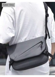 Men s Messenger Bag Fashion Large Capacity Shoulder Diagonal Bag Solid Color Square Bag Water Resistant PU Crossbody Bag Lightweight Casual Crossbody Bag Suitable For Men Youth Gift Men Bag Gifts For