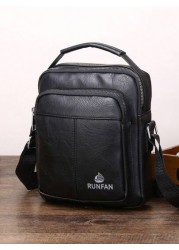 HOVI S Men s Fashion Slim Crossbody Bag Stylish Ultra Thin Business Casual Commuter Shoulder Bag With Flap Multi Compartment Large Capacity Multi Functional Messenger Bag For Men