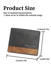 HOVI S Men s Stylish Casual Vintage Short Wallet Multi Slot Multi Functional Portable Billfold Coin Wallet
