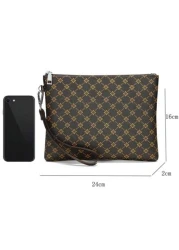 Men s Fashion PU Clutch Bag Pu Leather Men Wallet Brown Coin Clutch Purse Male Hand Bag Office Supplies Vintage Valentines Gift Vintage Bag Old Money Multi Functional Men Bag Travel Winter Wash Bag Mu