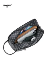 saroxi Men s Large Capacity Fashion Casual Outdoor Travel Hand Wrist Pouch Big Storage Portable High End Simple And Stylish Suitable For Office Gift For Young People Students Men Bag Gifts For Men Chr