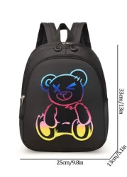 New School Backpack For Girls And Boys Stylish And Cute Bear Double Shoulder Bag Highly Attractive Travel Bag