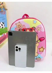 1 Pc New Boys And Girls Cartoon Capybara Print Pvc Nylon Backpack Adjustable Straps Zipper Closure Cute Casual Bag For School Outdoor Activities Travel And Friends Gift