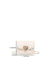 1pc Pu Magnetic Buckle Fashionable And Simple Love Lock Candy Color Diamond Pattern Shoulder Messenger Bag Mini Bag Niche Design Play Comfortable Chain Shoulder Strap Smooth And Versatile Not Picky Su