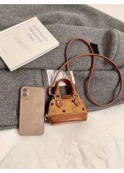حقيبة جديدة صغيرة السعة ذات مقبض علوي على شكل صدفة، حقيبة كتف على شكل دب، حقيبة يد متعددة الاستخدامات، حقيبة إ