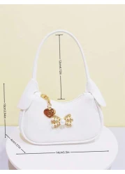 حقيبة يد للفتيات مزينة بالفصوص والخرز بشكل فيونكة، حقيبة أطفال صغيرة جديدة موضة خريف/شتاء بطراز أميري، محفظة