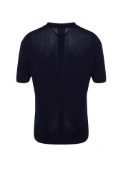  Collection إصدار محدود باللون الأزرق الداكن - تي شيرت بولو تريكو بأكمام قصيرة TMNSS23PO00025