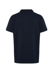  Collection Navy Blue Regular/Normal Cut 100% Cotton Embroidered Polo Neck T-Shirt Tmnss23Po00031