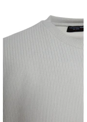  Collection Limited Edition - Grey, Wide Cut Texture Ottoman T-Shirt TMNSS23TS00081