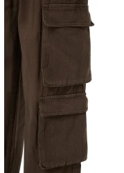  Collection Limited Edition Brown Premium Pocket Baggy Cargo Pants Tmnss23Pl00036