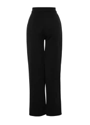  Collection بنطلون محبوك عالي الخصر بشريط فيلكرو مطوي وواسع الساق - TWOAW24PL00177