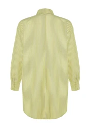  Collection Green-Multicolored Striped Woven Shirt Tbess22Go0664