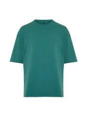  Collection Emerald Green Oversize Tok Fabric T-Shirt - 100% Cotton Tmnss22Ts0318