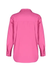 Collection Fuchsia Single Pocket Boyfriend/Wide Fit Cotton Woven Shirt TWOAW20GO0115