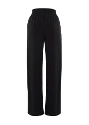  Collection High Waist Stretch Knitted Pants - Black Relaxed Fit Wide Leg TWOSS23PL00129