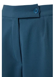  Collection High Waist Wide Leg Woven Trousers - Petrol Twoaw22Pl0066