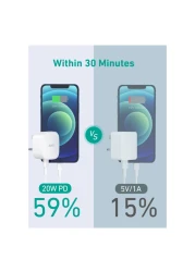 أوكي شاحن الحائط - أبيض بقوة 20 وات