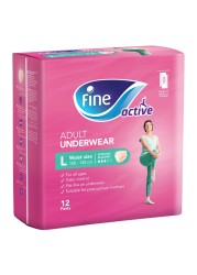 Fine Active Female Postpartum Diapers Large Size Pack Of 12 Pull-Ups