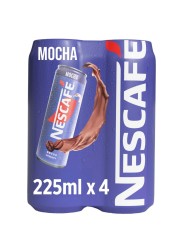Nescafe Mocha Coffee Drink, 225ml Pack of 4