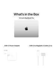 Apple MacBook Pro 14 Inch, 8GB RAM, 512GB SSD, Silver (Apple M3 Chip, 8-Core CPU And 10-Core GPU, English/Arabic Keyboard, MR7J3AB/A)