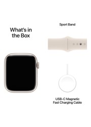 Apple Watch Series 9 GPS 41mm Starlight Aluminium Starlight Sport Band Medium/Large