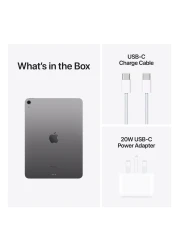 أبل آيباد إير تابلت، سعة 128 غيغابايت، رمادي فلكي، كاميرا 12 ميغابكسل، شاشة مقاس 11 بوصة، شاشة عرض متعددة اللمس، واي فاي