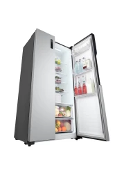 إل جي ثلاجة ببابين متجاورين GRFB587PQAM سعة 509 لتر -فضية-