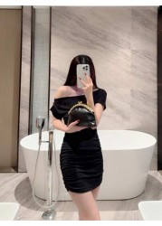 Moonlit Eve Bag 1pc Fashion Metal Sphere Decor Party Handbag European American Style Luxury Leather Clutch Purse Elegant Sophisticated Wedding Gala Bag Suitable For Wedding Prom Formal Events Formal D