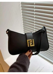 حقيبة كتف موضة نسائية كاجوال/للتنقل ذات لون سادة، حقيبة عبر الجسم محمولة مناسبة للمواعدة والتسوق والهدايا