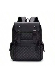 Hot Selling Men s Backpack Laptop Bag Fashion Casual Plaid Schoolbag Large Capacity Business Travel Rucksack