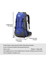 Large Capacity Outdoor Hiking Backpack For Men Travel Camping Trekking Rucksack Graduation