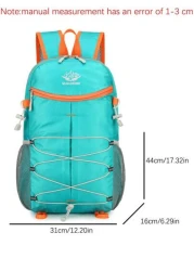 حقيبة ظهر قابلة للطي للمغامرات الخارجية. حقيبة تسلق بسيطة. حقيبة رياضة كبيرة السعة. حقيبة ظهر كاجوال متعددة ال