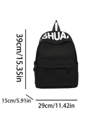 Men s Casual Backpack With Large Capacity Letter Print Minimalist Design Lightweight Versatile Suitable For Students And Commuting Unisex