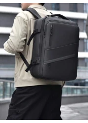 Men Backpack Rucksack Business Backpack With USB Charge Port 1pc Expandable Laptop Backpack Casual Multi Pocket Daypack Large Capacity Fashion Backpack High Quality Waterproof Oxford Male Travel Commu