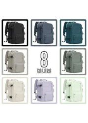 Fashion Travel Backpack For Men Women Large Carry On Backpack Personal Item Travel Bag Airline Approved Backpack With Laptop Compartment Fit 14Inch Laptop Backpack College Weekender Business Hiking Ba